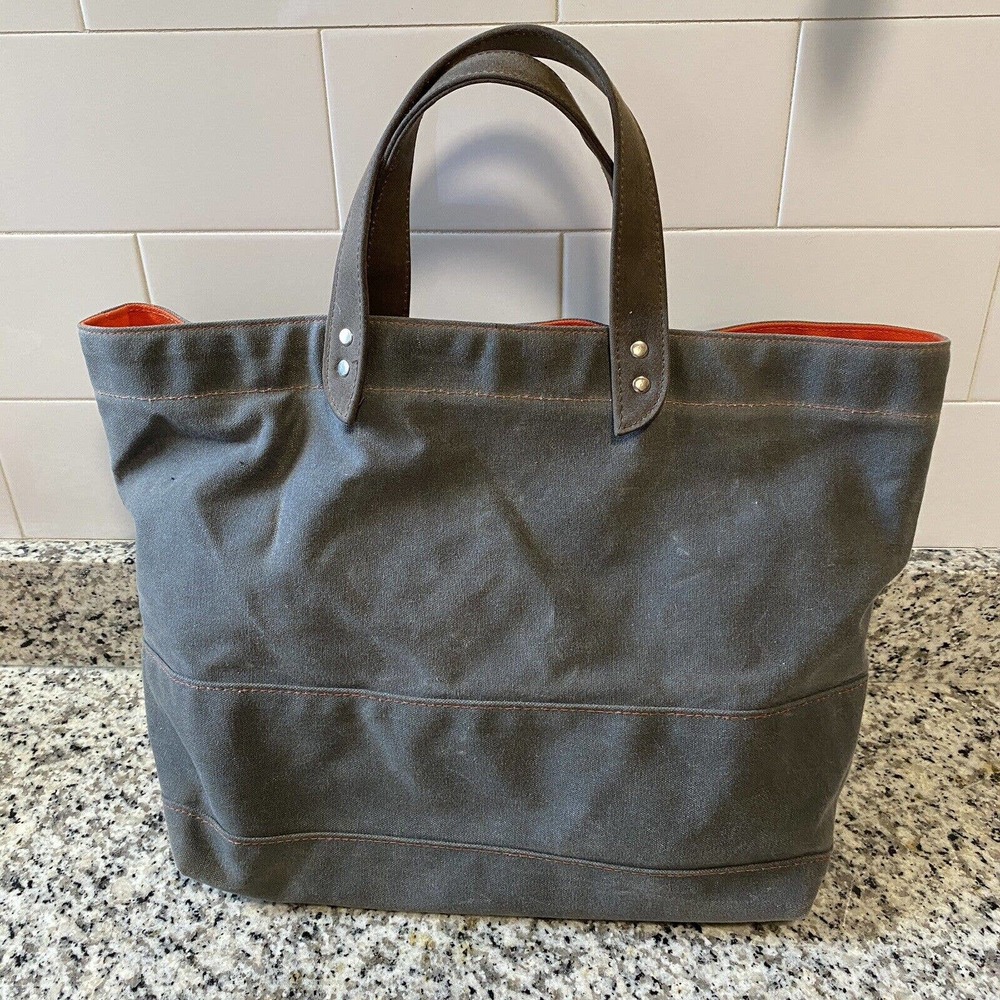 Modern Family Canvas Heavy Duty Tote Bag USA TV Gray And Orange